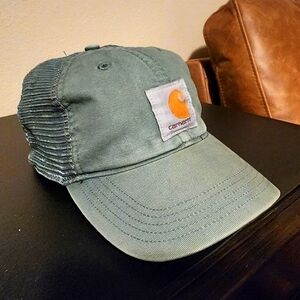 Vintage Carhartt Duck Green  Hat Faded Distressed 100286-MKG